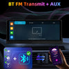 Develuck 10.26" Car DVR 350° Adjustable Carplay Android Auto Dash cam 4K Front&1080P Rear Camera Voice Control WIFI Dual lens FM