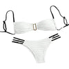 Women Two-piece Trunk Swimsuit Stylish Bandeau Padded Bikini Set Split Swimming Suit Lady Girls Pad Bra Briefs Set Beachwear