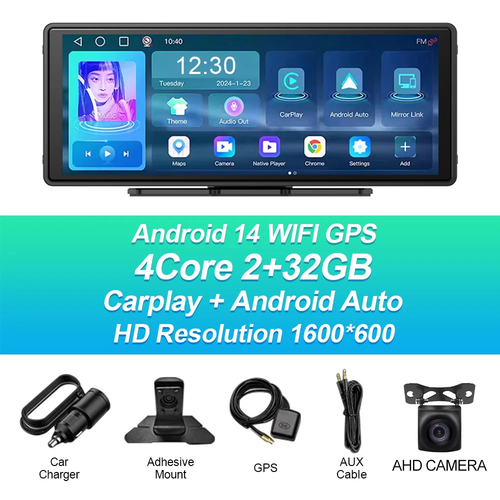 CAIXI 10.26" 4/8 Core Android 14 Wireless Carplay & Android Auto Car Radio   Multimedia Player Autoraido GPS Navigation Rearview