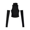 2025 New Spicy Girls Y2k Tops Oversleeve Sexy Turtleneck Tank Top for Women's Slim Fit Short tshirt Skinny Streetwear Crop Top