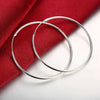 Top Quality 925 Sterling Silver Earrings Simple Round Circle Hoop Earrings For Woman Fashion Wedding Engagement Charm Jewelry