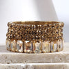 Fashion Bohemia Tennis Shiny Bracelet Jewelry 4 pcs Multicolor Crystal Glass Elastic Stack Bracelets Set