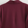 Elegant Blazers Women Office Wear Burgundy Long Blazer 2025 New Spring Casual Loose Suit Jackets Long Sleeve Business Outerwear