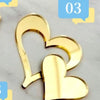 10Pc/set Ins Style Love Heart Acrylic Cake Topper Birthday Valentine's Day Cake Decoration Wedding Cake Side Acrylic Insert