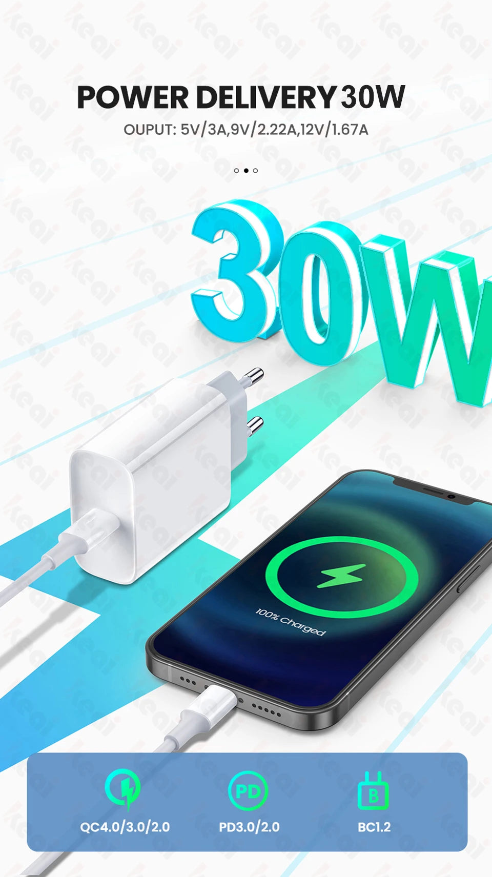 PD 30W For Apple Fast Charger For iPhone 15 11 12 13 14 Pro Max XR X XS Max 8 Plus Phone Charger Cable Fast Charging Accessories