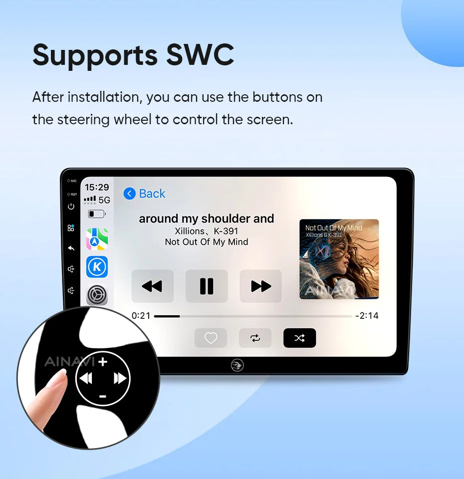 Ainavi Car Radio For Peugeot 307 CC 307CC 307SW 2002 - 2013 Wireless Carplay Android Auto Stereo Multimedia Player 4G 2 Din