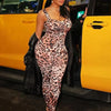 Joskaa Leopard Print Workout Jumpsuit Women Hipster Spaghetti Strap Sleeveless Lift Hips Romper 2025 Fashion Overalls Streetwear