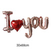 I Love You Red Heart Letter Balloons Foil Globos Valentines Day Wedding Decorations Bridal Shower Party Anniversary Supplies  ﻿