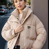 2024 Winter Korean Women Puffer Parkas Thick Warm Down Cotton Padded Coat Female Loose Outwear Clothes Short Jacket Overcoat