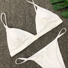 Bikini 2025 New Women's Split Solid Color Adjustable Size Swimsuit