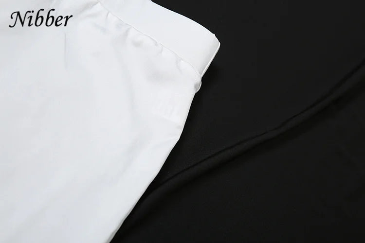 Nibber Sexy See Through Women 2 Piece Set Summer Trend Mesh Thin Whip Halter Tank Tops+Wide Waist Shorts Matching Street Outfits