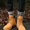 Boots Men High Top Boots High Quality Women Leather Shoes Fashion Outdoor Sneakers Men Lace Up Non-Slip Ankle Boots for Couple