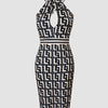 Women Party Dress Geometric Print Sleeveless 2024 Y2k High Waist Dress Summer Vestidos Bandage Party Bodycon Dresses Sexy
