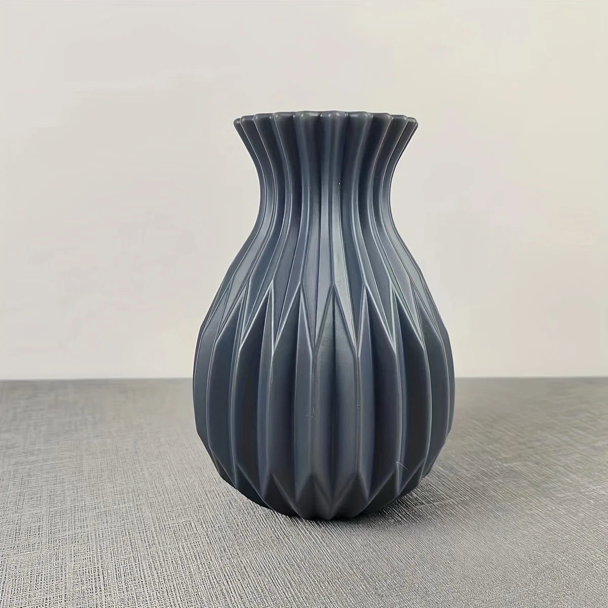 1pc Water Cultivation Imitation Ceramic Plastic Vase Living Room Plastic Home Vase, Modern Minimalist Home Decor