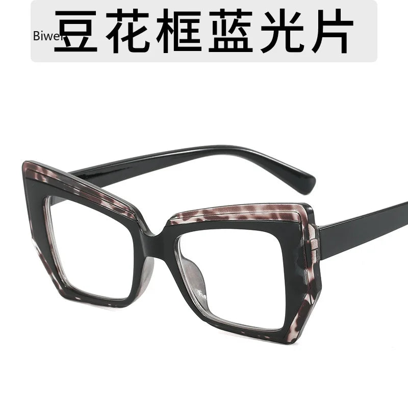 New Clear Thick Frame Eyewear Anti Blue Light Blocking Glasses Square Optical Eyeglasses For Women eye glasses for men