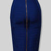 16 Colors Sexy Solid Zipper Orange Blue Black Red Bandage Skirt Women Elastic Bodycon Summer XL XXL Pencil Skirts 58cm