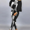 2024 New Autumn Women's Long-Sleeved Round Neck Off-Shoulder Fashion Casual Suit Pants Set Woman Coordinated Pants Sets