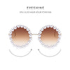 Luxury Pearl Sunglasses 2024 New Fashion Metal Frame Round Sun glasses Brand Designer Sunglasses UV400