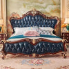 Nordic Luxury Aesthetic Bed Queen Size Cheap Cute Salon Bedroom King Bed Modern Wood Leather Camas Matrimonial Room Furniture