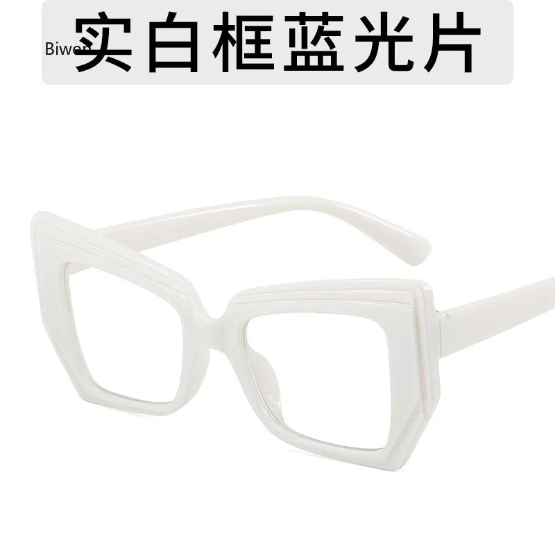 New Clear Thick Frame Eyewear Anti Blue Light Blocking Glasses Square Optical Eyeglasses For Women eye glasses for men