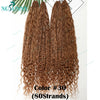 Crochet Braids Human Hair Pre Loop Boho Box Braid Crochet Human Hair Bundles Pre-looped With Curly Ends 100 Strands Color 30 27