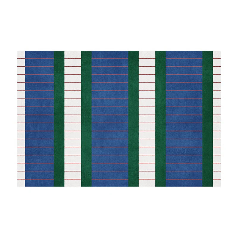 Living Room Carpet Modern Style French Retro Blue Striped Bedroom Bedside Rug Light Luxury High-end Coffee Table Mat Ковер Tapis