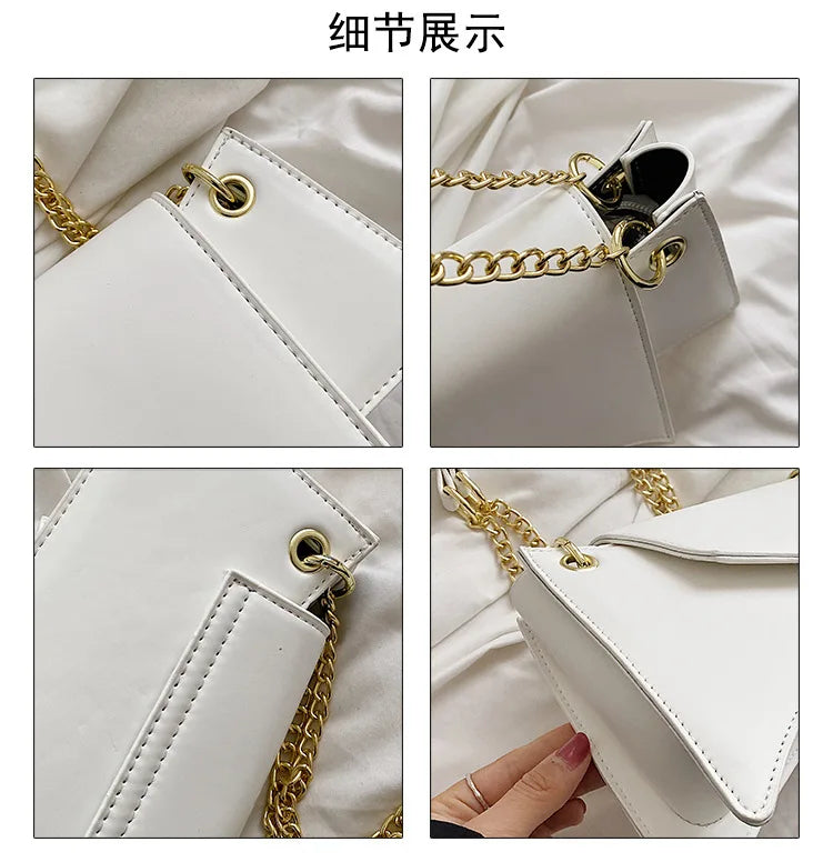 High quality Ladies Shoulder Bag Sense of luxury Chain Handbags Premium Leather Retro Women Bags Designer Lady Armpit Bag Clutch