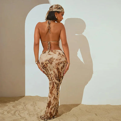 Cover Up Skirt Swimsuit Women Strapless Tank Crop Tops And Patchwork Skirt Fashion Pleated Beach Swimwear Bikini 2024 Summer