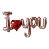 I Love You Red Heart Letter Balloons Foil Globos Valentines Day Wedding Decorations Bridal Shower Party Anniversary Supplies  ﻿
