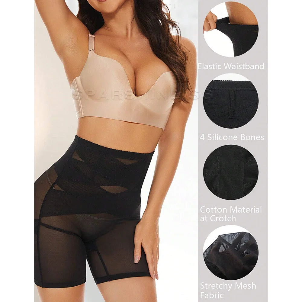 Fajas Colombianas Seamless Comfort Slimming Body Shaper High Waisted Shapewear Shorts for Women Tummy Control Panty