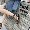 Aneikeh 2024 Summer Sexy Mesh Pumps Sandals Female Square Toe High Heel Lace Up Cross-Tied Stiletto Hollow Dress Party Shoes