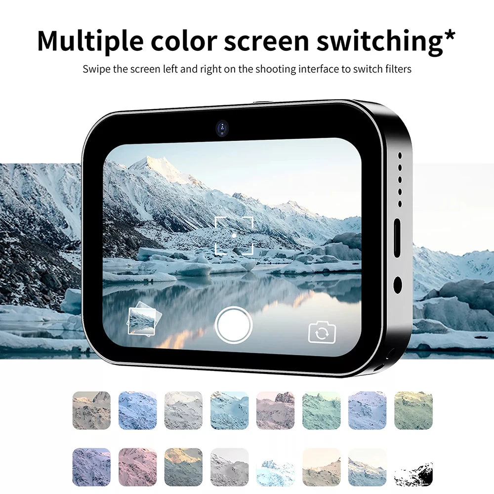 64GB D6 Digital Camera 4K HD Camera Recorder Music Player Touch Control Screen Vlogging Camera Night Vision 64MP Camcorder