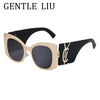 Oversized Cat Eye Sunglasses Women 2024 Luxury Brand Designer Punk Round Sun Glasses For Ladies Trendy Big Frame Eyewear UV400