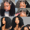 Glueless Wig Short Kinky Curly Bob Wig 12A Malaysian Lace Front Human Hair Wigs Wet And Wavy Water Wave Bob Wig 13x4 Frontal Wig