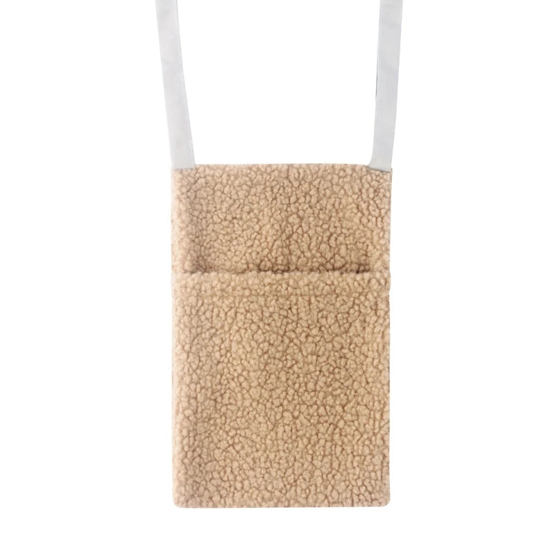 New Thick Plush Baby Crib Hanging Storage Bag Portable Double Pockets Newborn Cot Toy Organizer Bag Bed Headboard Storage Pouch
