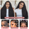 Snwprin 360 HD Full Lace Curly Human Hair Wigs Preplucked 13x6 Lace Frontal Wig Deep Wave Glueless Human Hair Ready To Wear 30In