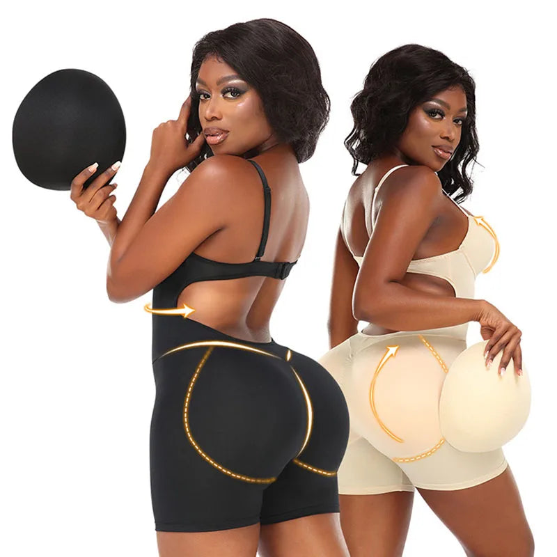AfruliA Bodysuit Shapewear Padded Hip Enhancer Bra Cushion Butt Lifter Sexy Back Body Shaper Jumpsuits Fajas Colombianas Girdles