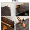 Large-capacity women's bags in Europe and the United States retro shoulder bag classic letters PU commuter handbags women
