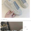 Brand Women's Sneakers Luxury Rhinestones Women Causal Shoes Designer Platform Sport Shoes Fashion Comfort Women Shoes Plus Size