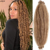 24 inch Kinky Afro Springy Braiding Crochet Hair 18” Marley Kinky Crochet Braids Hair Soft Afro Kinky Twist Crochet Braid Hair