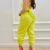 Elegant Women's jumpsuit 2024 Summer Fashion Strap Hollow Sexy Off waist Printed jumpsuit