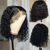 Loose Deep Wave Short Bob Human Hair Frontal Wigs Curly 13x4 4x4 Transparent Lace Front Wig 180 Density Brazilian Remy For Women