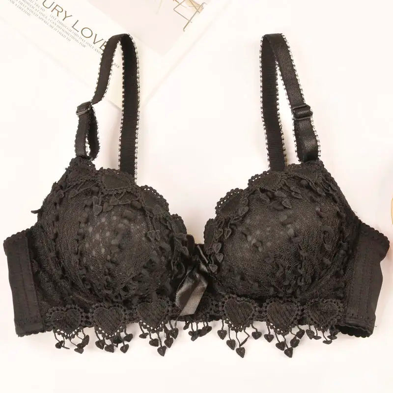 Midnite StarSolid Wireless Sexy Simple Push Up Bra Lace Floral Adjusted Bralette Lingerie Comfort Breathable Bras For Women