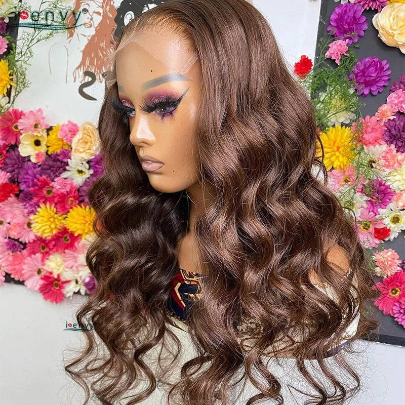 13X6 Ginger Blonde Lace Front Human Hair Wigs Red Burgundy 13x4 Body Wave Transparent HD Lace Frontal Wig Brown Lace Front Wig