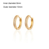 CRMYA Gold Silver Filled 16mm 14mm 12mm Flower Higgle Earring CZ Zircon Hoop Earrings For Women Girls Jewelry Wholesale
