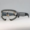 45448 Goggles Sunglasses Women Luxury Shades Pearl Glasses Frame Red Mirror Glasses Oversized UV400 Brand Glasses Female