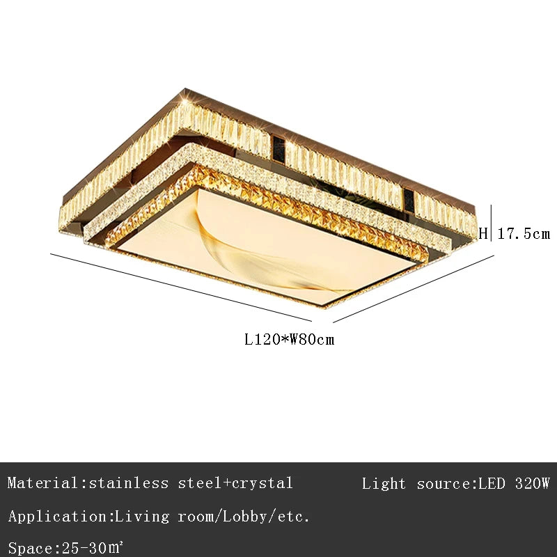 Luxury Ceiling Chandelier Gold Modern Led Lights Home Decor K9 Crystal Lustre for Living Room Bedroom Bathroom Home Appliance