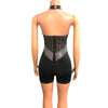 HLJ Gold Woman Evening Party Outfits Rhinestone Crystal Luxury Jumpsuits Women Corset Patchwork Bodycon Rompers Elegant Sexy