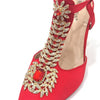 Spot Goods Red Color 2024 New Arrival Special Design Women Party Shoes Matching Bag Set For Luxury Wedding Party Women