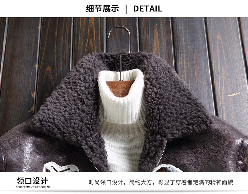 Sheep Fleece Coat for Men 2024 Fur Clothing Male Particle Wool Thick Lamb Fur Jacket Men's Winter Coats and Jackets Casaco FCY